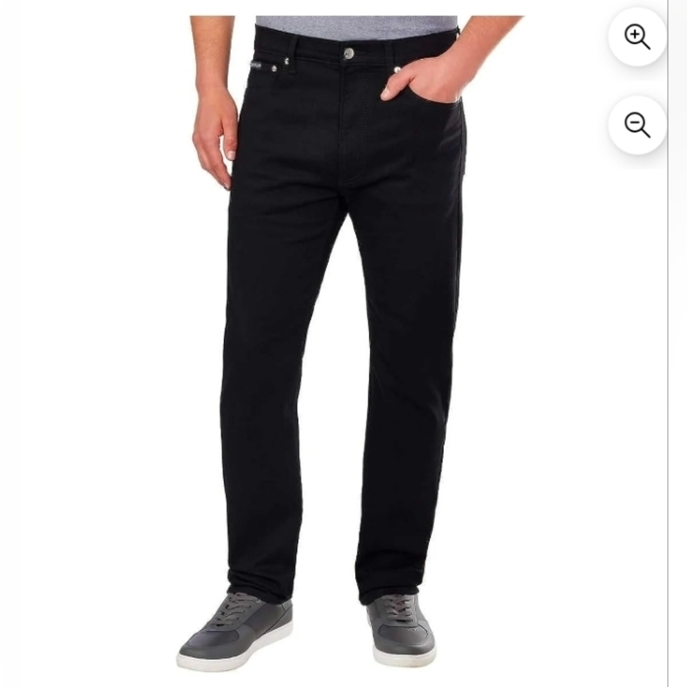 Calvin Klein Men Slim Straight Fit Classic Black Size 30X30